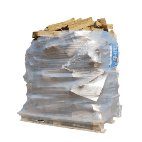 Ballot sur palette de bois de chauffage extra sec de 40cm-1.3m3