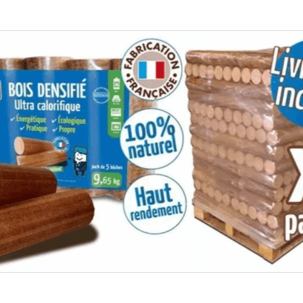 Palette de 312 sacs de 5 bûches calorifiques WOODSTOCK