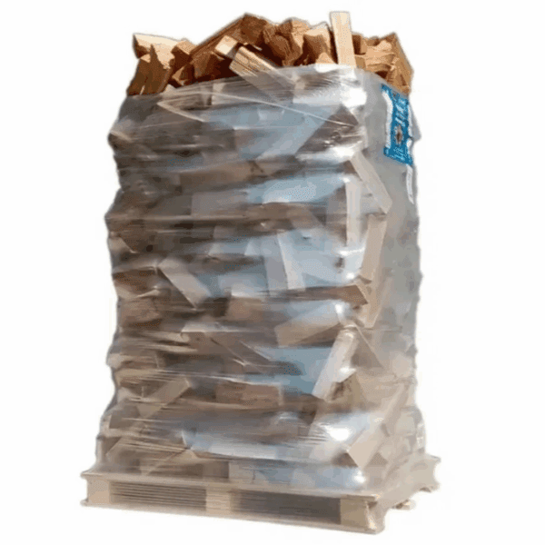 Ballot sur palette de bois de chauffage extra sec de 33cm